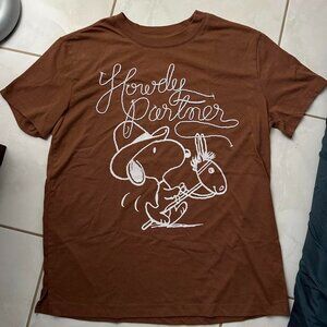 Snoopy embroidered western tee